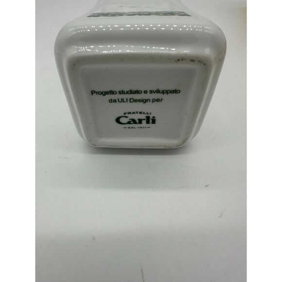 Fratelli Carli Ceramic Olive Oil Dispenser Cruet-Style Metal Top Missing Vintage - Picture 5 of 7